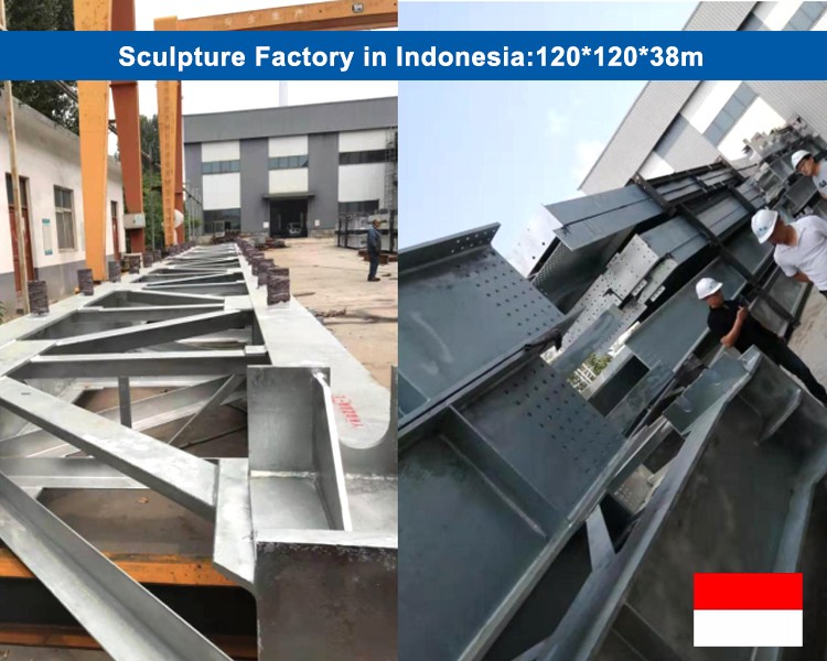Фабрика скульптур в Индонезии: 120 * 120 * 38 м
